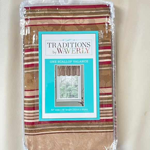 NIB  52" x 16" Short Valance Small Window Curtains - Picture 5 of 8